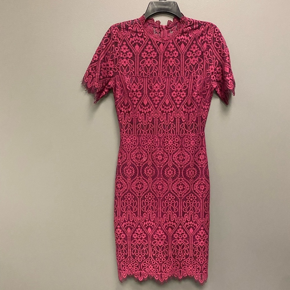 Lulu’s Remarkable Burgundy Lace Dress Size Medium - Picture 8 of 15
